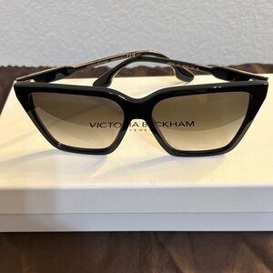 Victoria Beckham Black and Gold Sunglasses - Full Inclusion